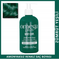 Omega Plus Bad Girl Zümrüt Yeşili Amonyaksız Renkli Saç Boyası 250ML